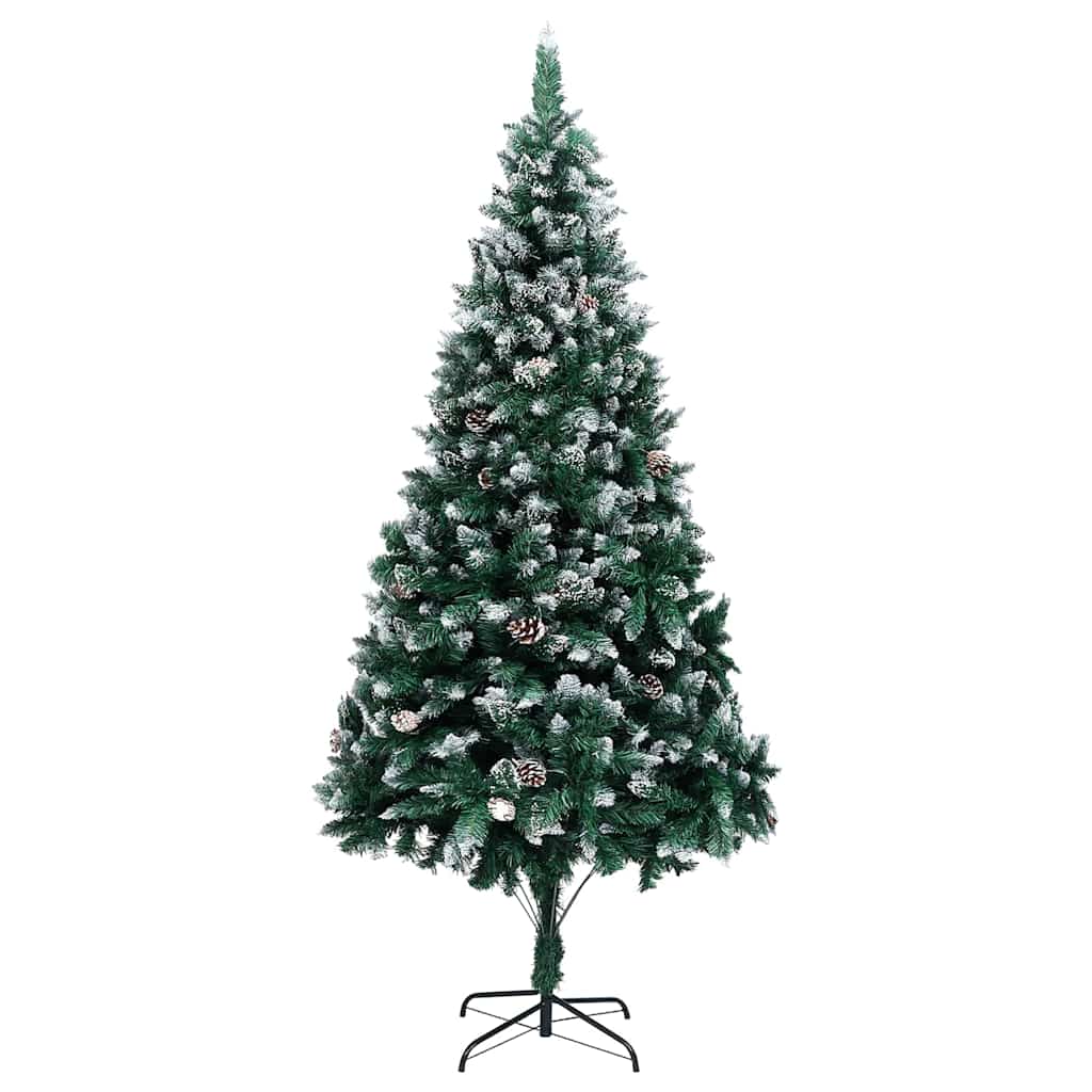 vidaXL Sapin de Noël artificiel avec 300 LED et support Vert 210 cm