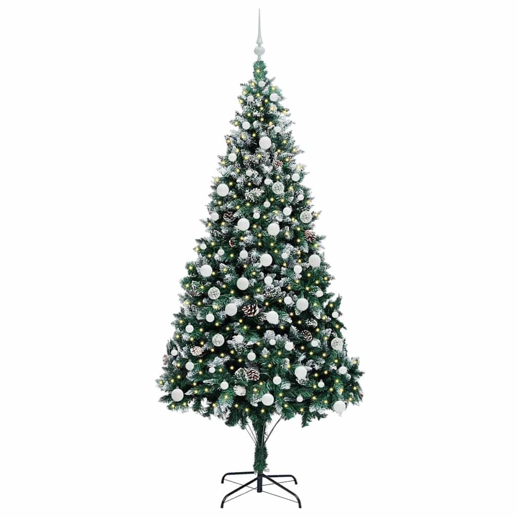 Künstlicher Weihnachtsbaum mit 300 LEDs mit Ständer Grün 210 cm