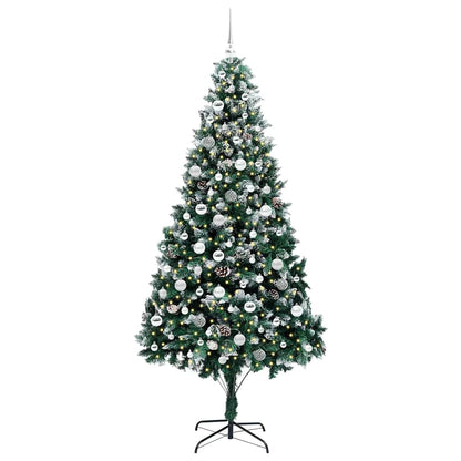 vidaXL Künstlicher Weihnachtsbaum mit 300 LEDs mit Ständer Grün 210 cm