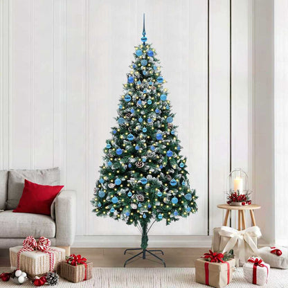 vidaXL Künstlicher Weihnachtsbaum mit 300 LEDs mit Ständer Grün 210 cm