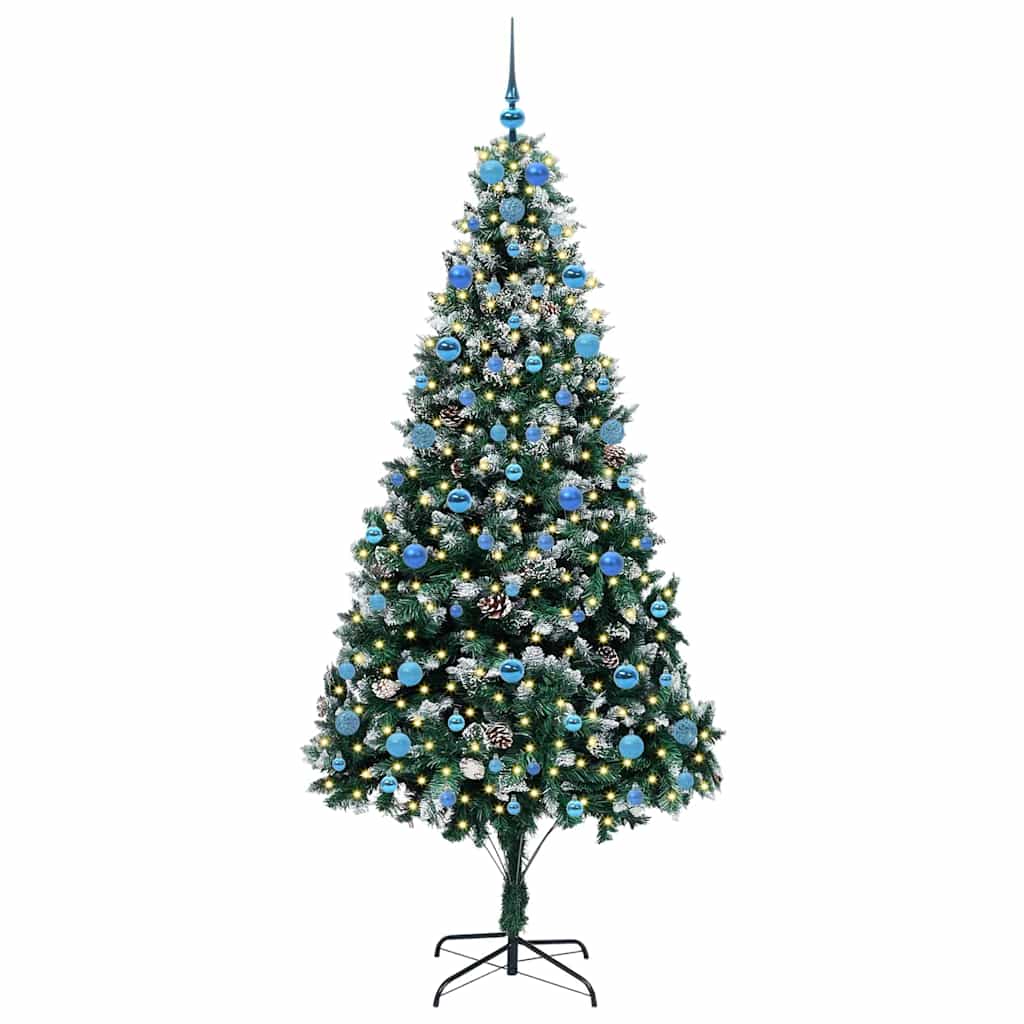 vidaXL Künstlicher Weihnachtsbaum mit 300 LEDs mit Ständer Grün 210 cm