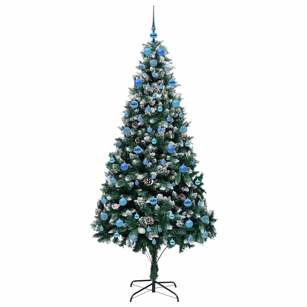 vidaXL Künstlicher Weihnachtsbaum mit 300 LEDs mit Ständer Grün 210 cm