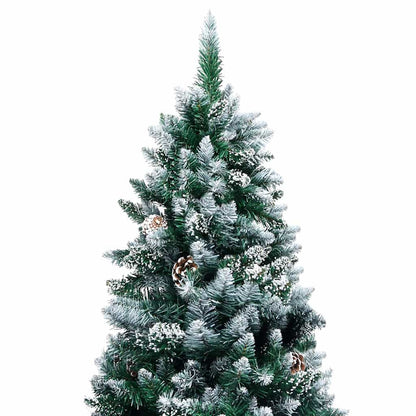 vidaXL Sapin de Noël artificiel avec 300 LED et support Vert 240 cm