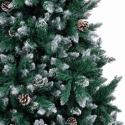 vidaXL Sapin de Noël artificiel avec 300 LED et support Vert 240 cm