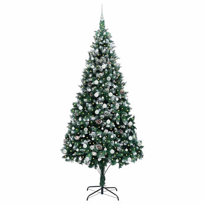 vidaXL Sapin de Noël artificiel avec 300 LED et support Vert 240 cm