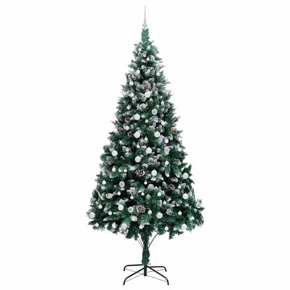 vidaXL Sapin de Noël artificiel avec 300 LED et support Vert 240 cm