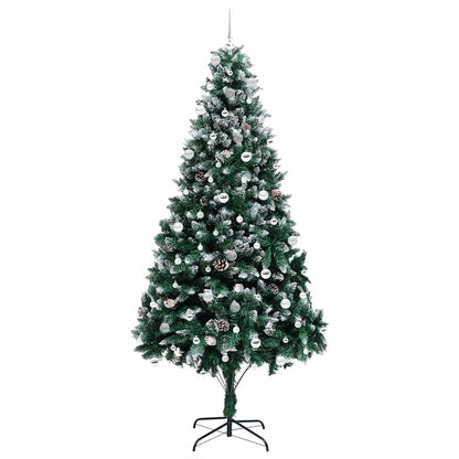 vidaXL Sapin de Noël artificiel avec 300 LED et support Vert 240 cm