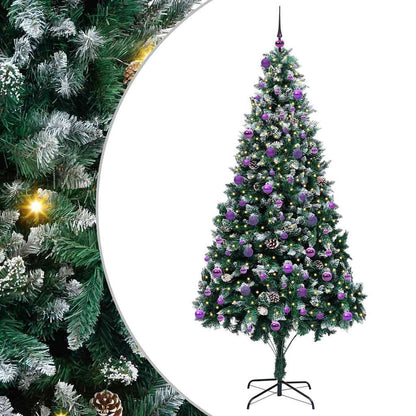 vidaXL Sapin de Noël artificiel avec 300 LED et support Vert 240 cm