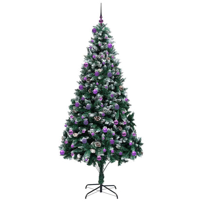 vidaXL Sapin de Noël artificiel avec 300 LED et support Vert 240 cm