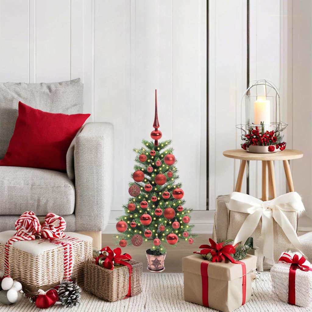 vidaXL Weihnachtsbaum mit 150 LEDs mit Ständer Grün 65 cm PE