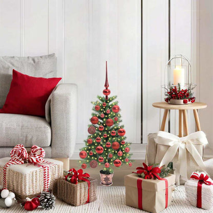 vidaXL Weihnachtsbaum mit 150 LEDs mit Ständer Grün 65 cm PE