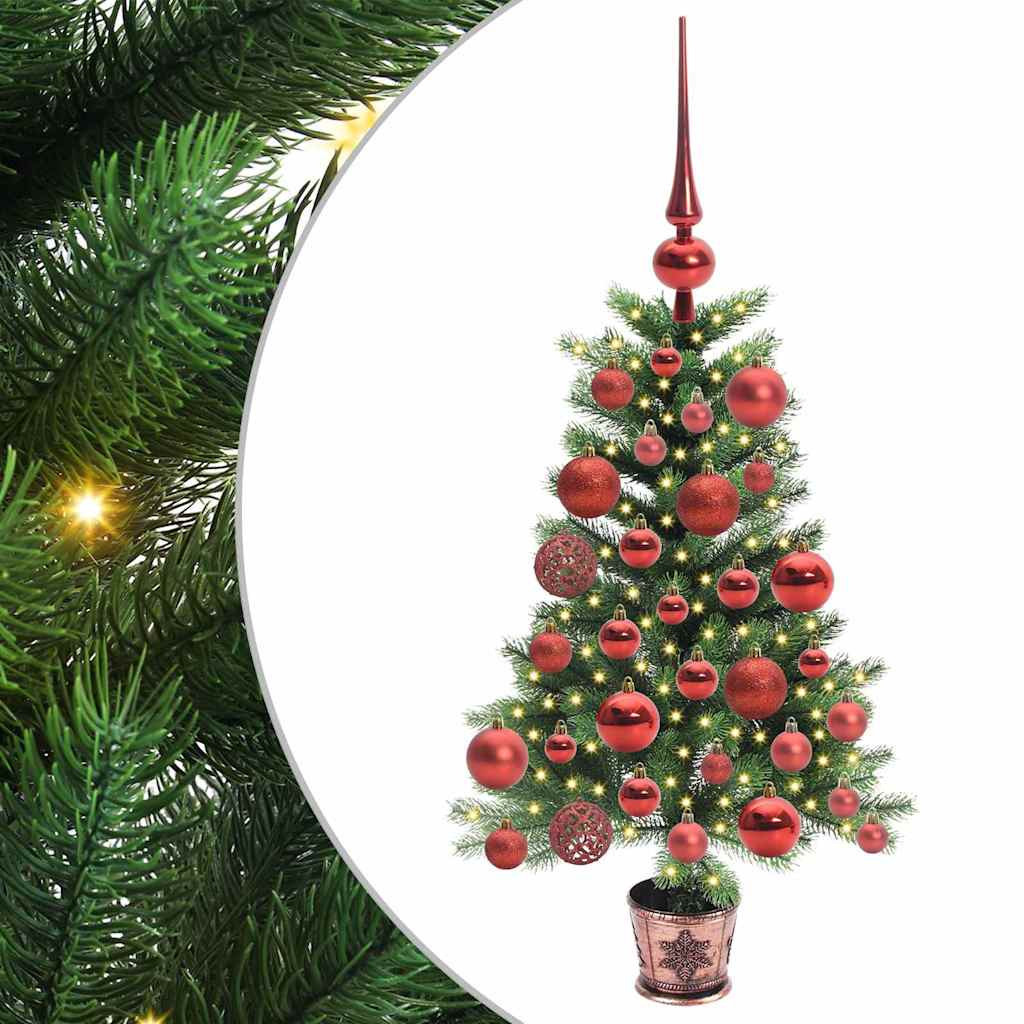 vidaXL Weihnachtsbaum mit 150 LEDs mit Ständer Grün 65 cm PE