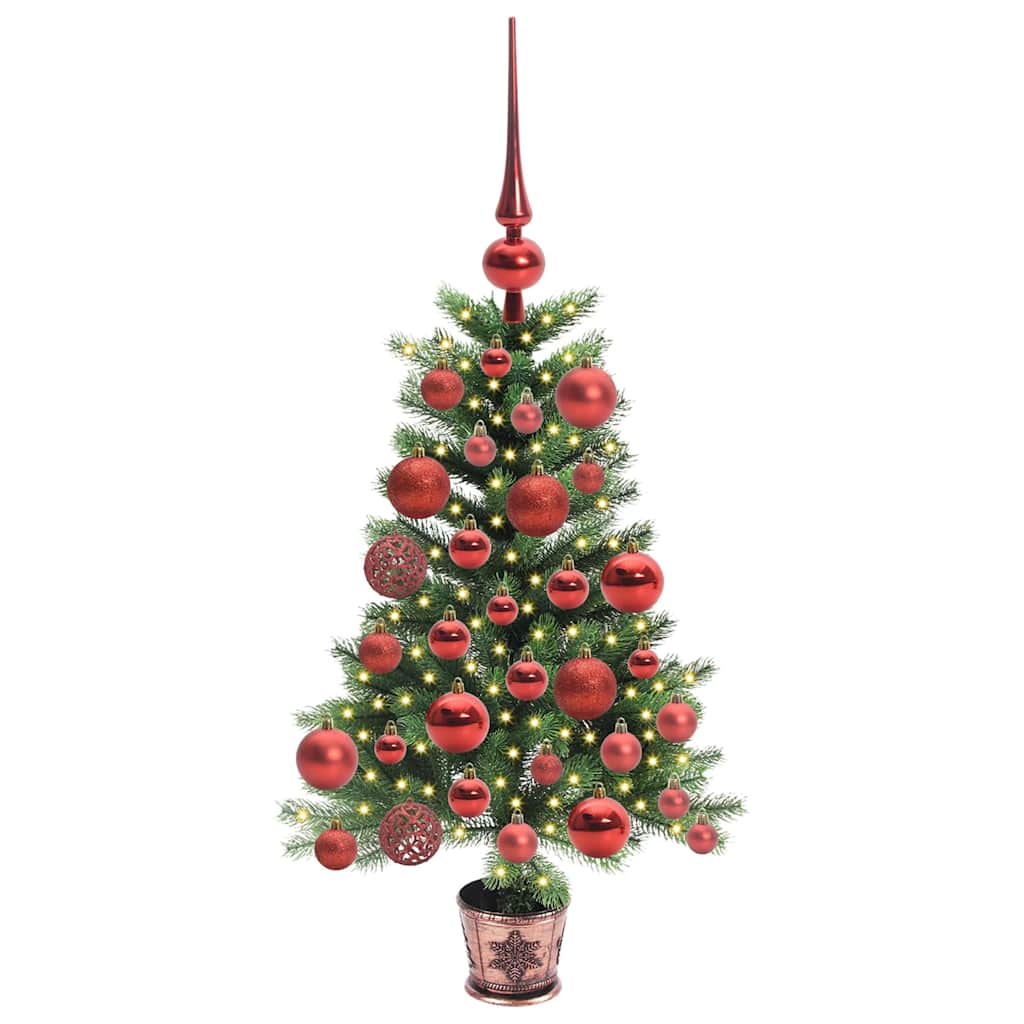 vidaXL Weihnachtsbaum mit 150 LEDs mit Ständer Grün 65 cm PE