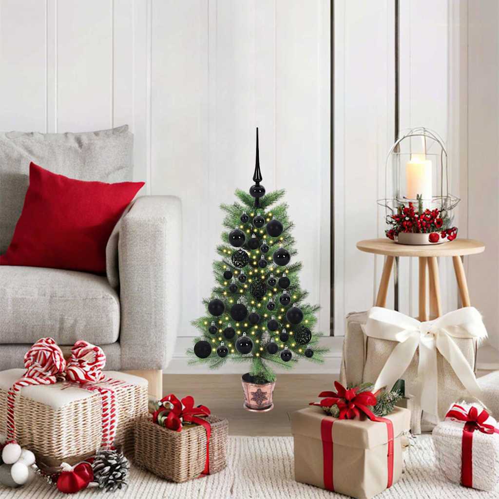 vidaXL Weihnachtsbaum mit 150 LEDs mit Ständer Grün 65 cm PE