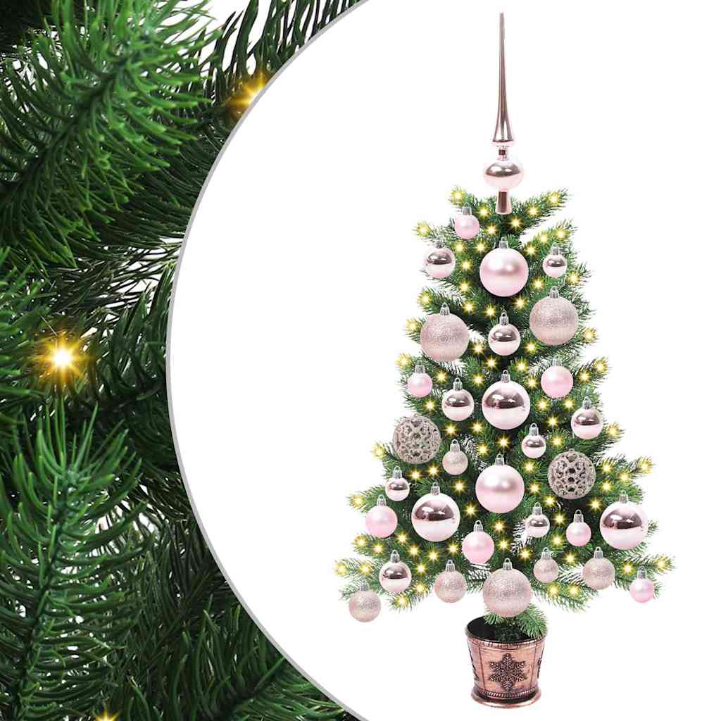 vidaXL Weihnachtsbaum mit 150 LEDs mit Ständer Grün 65 cm PE