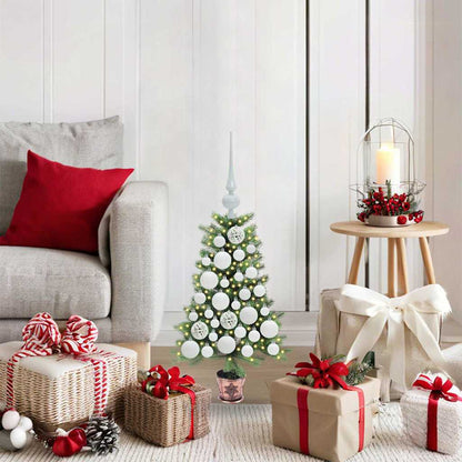 vidaXL Weihnachtsbaum mit 150 LEDs mit Ständer Grün 65 cm PE