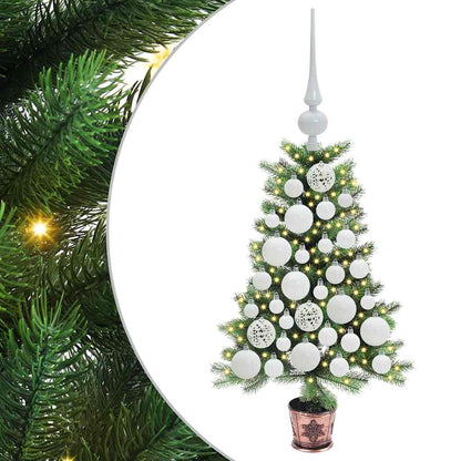 vidaXL Weihnachtsbaum mit 150 LEDs mit Ständer Grün 65 cm PE
