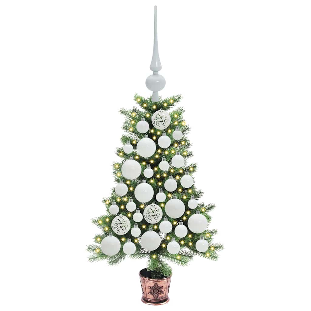 vidaXL Weihnachtsbaum mit 150 LEDs mit Ständer Grün 65 cm PE