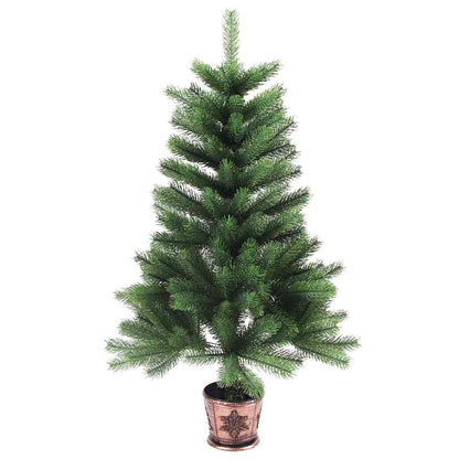 vidaXL Weihnachtsbaum mit 150 LEDs mit Ständer Grün 65 cm PE