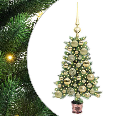 vidaXL Weihnachtsbaum mit 150 LEDs mit Ständer Grün 65 cm PE
