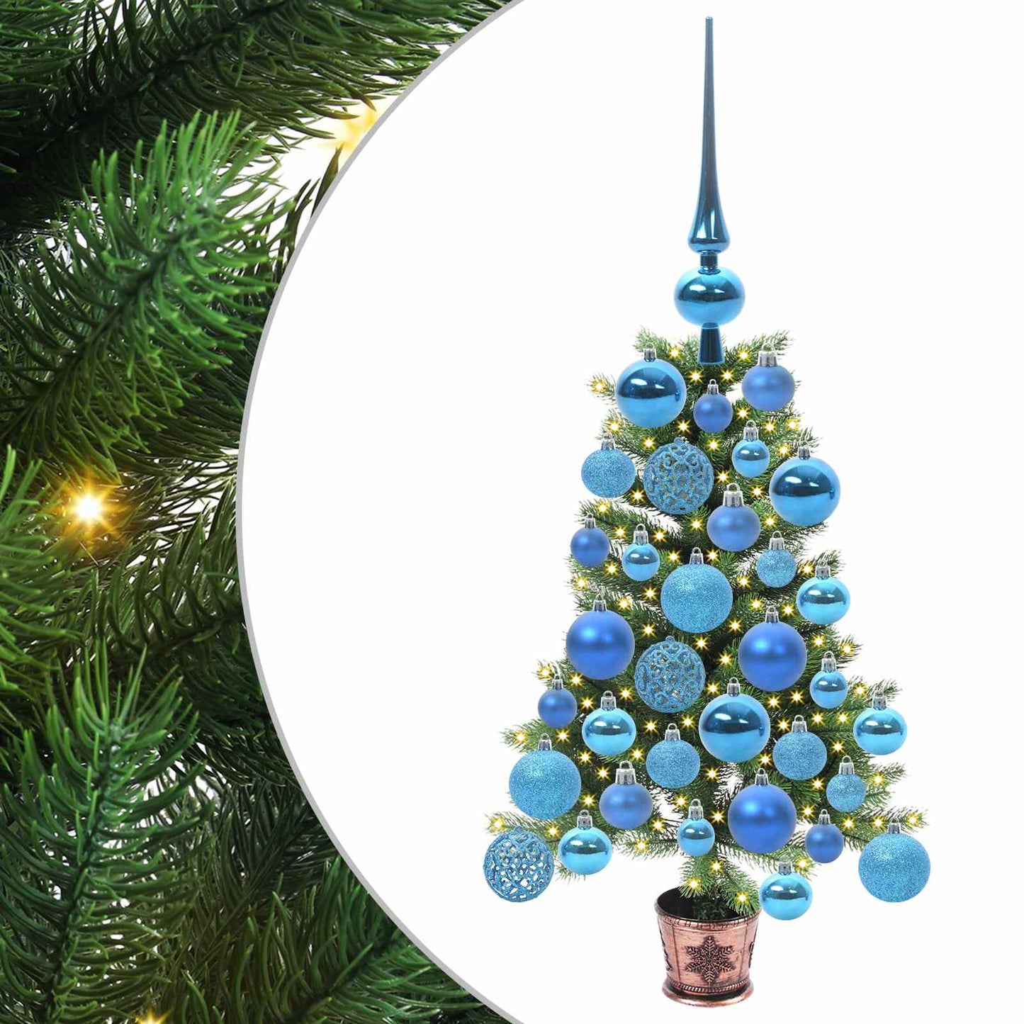 vidaXL Weihnachtsbaum mit 150 LEDs mit Ständer Grün 65 cm PE