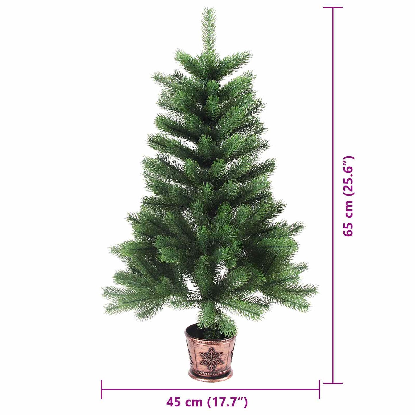 vidaXL Weihnachtsbaum mit 150 LEDs mit Ständer Grün 65 cm PE