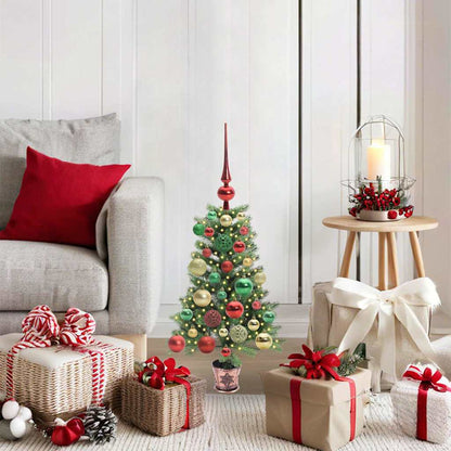 vidaXL Weihnachtsbaum mit 150 LEDs mit Ständer Grün 65 cm PE