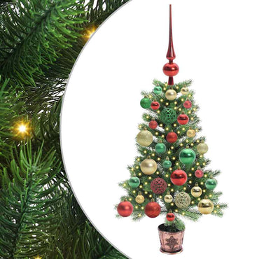 vidaXL Weihnachtsbaum mit 150 LEDs mit Ständer Grün 65 cm PE