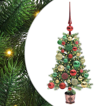 vidaXL Weihnachtsbaum mit 150 LEDs mit Ständer Grün 65 cm PE