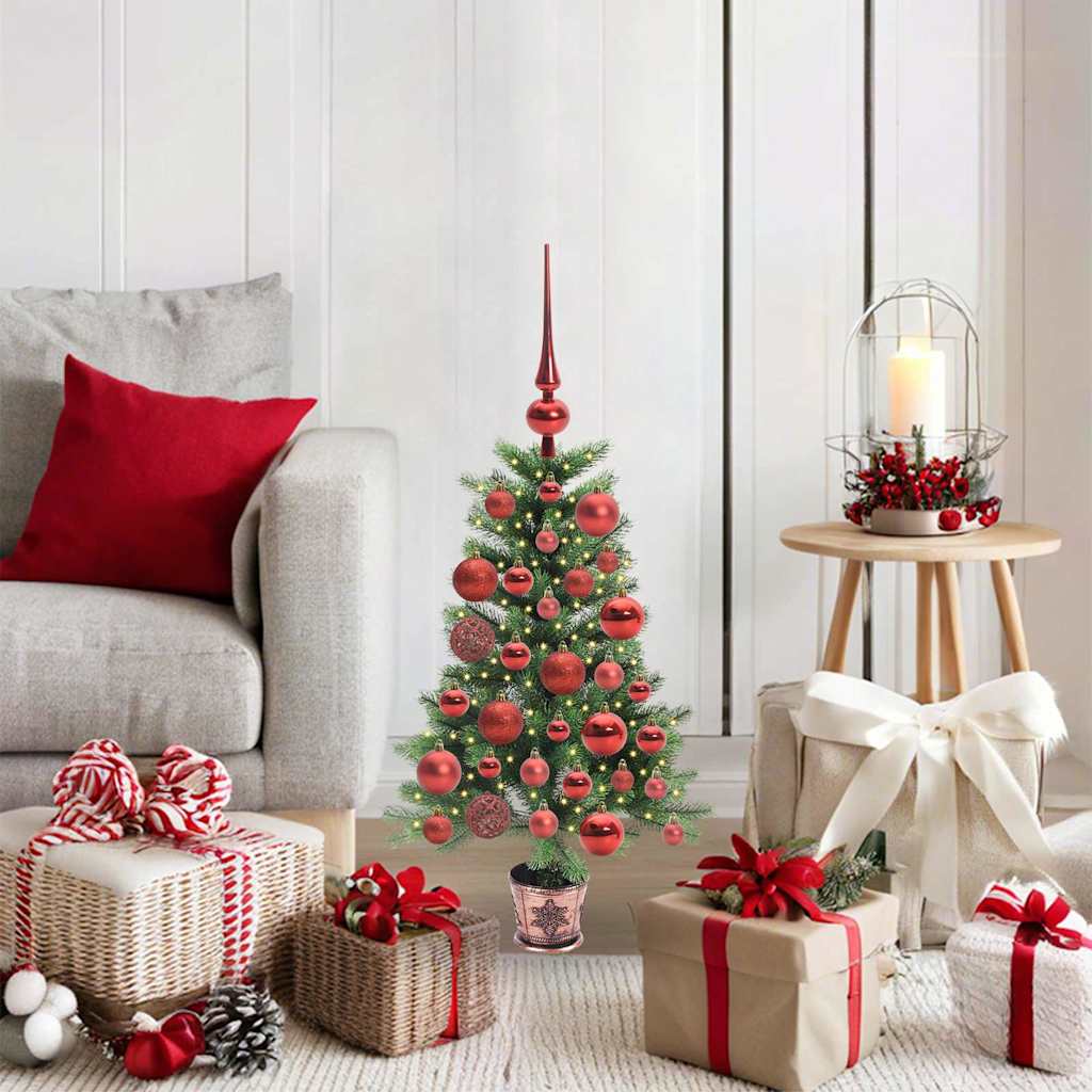 vidaXL Weihnachtsbaum mit 150 LEDs mit Ständer Grün 90 cm PE