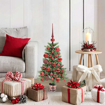 vidaXL Weihnachtsbaum mit 150 LEDs mit Ständer Grün 90 cm PE