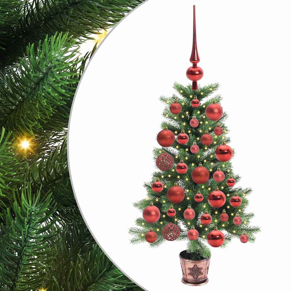 vidaXL Weihnachtsbaum mit 150 LEDs mit Ständer Grün 90 cm PE