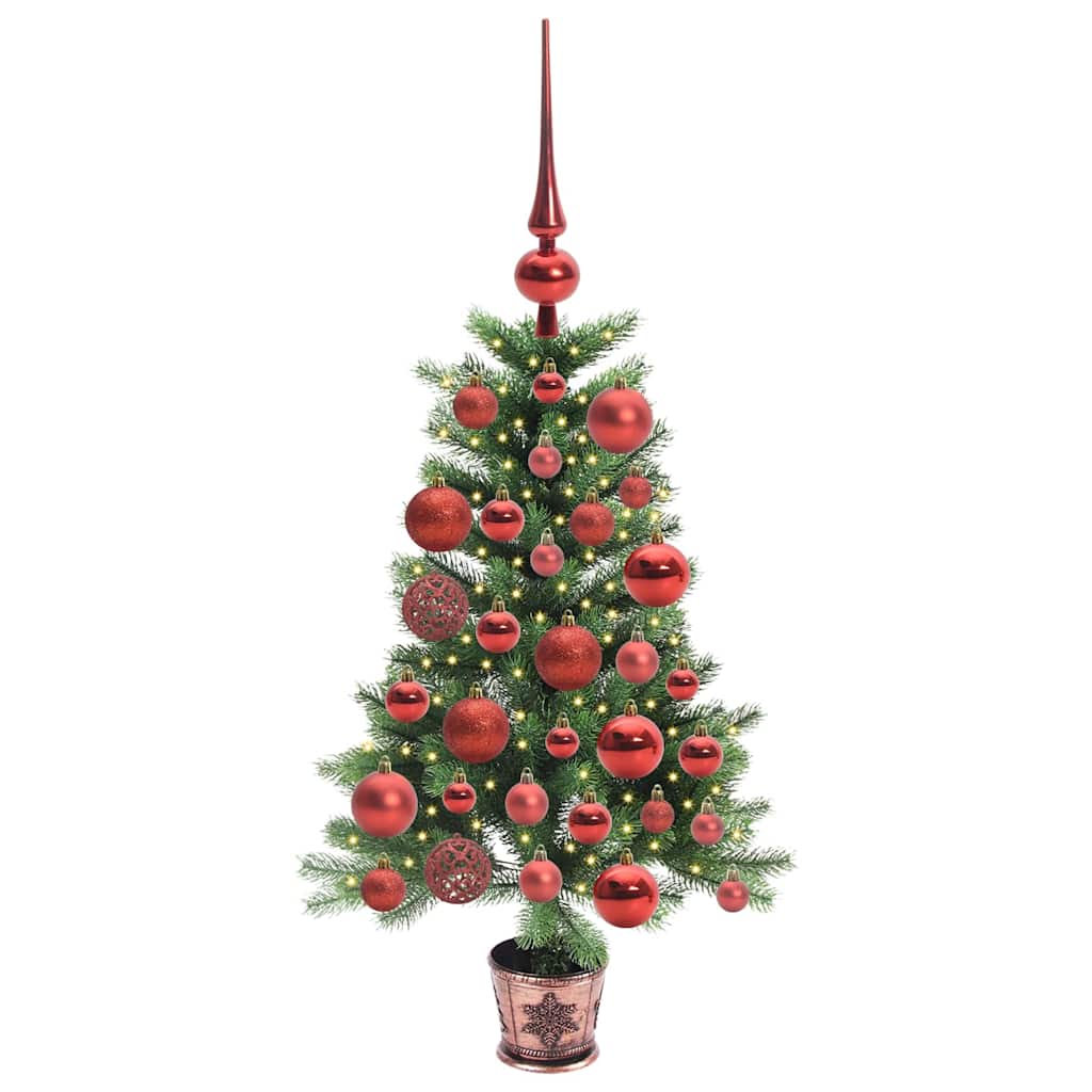 vidaXL Weihnachtsbaum mit 150 LEDs mit Ständer Grün 90 cm PE