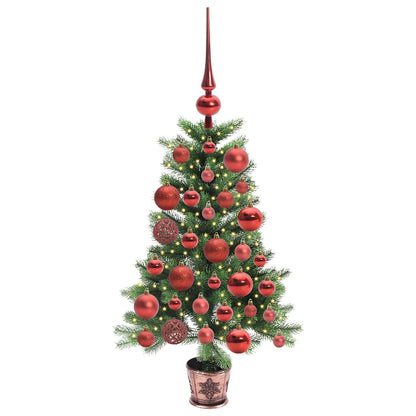 vidaXL Weihnachtsbaum mit 150 LEDs mit Ständer Grün 90 cm PE