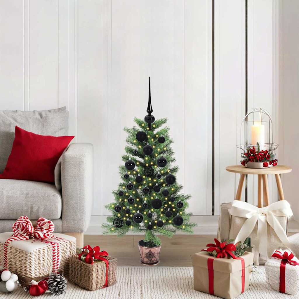 vidaXL Weihnachtsbaum mit 150 LEDs mit Ständer Grün 90 cm PE