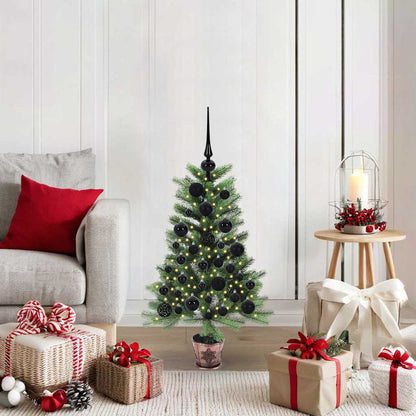 vidaXL Weihnachtsbaum mit 150 LEDs mit Ständer Grün 90 cm PE