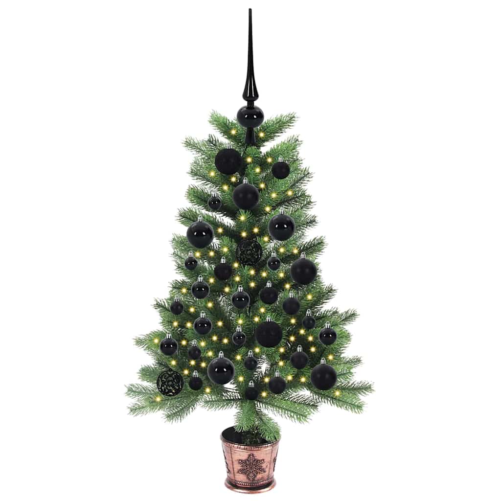 vidaXL Weihnachtsbaum mit 150 LEDs mit Ständer Grün 90 cm PE