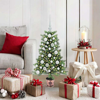 vidaXL Weihnachtsbaum mit 150 LEDs mit Ständer Grün 90 cm PE