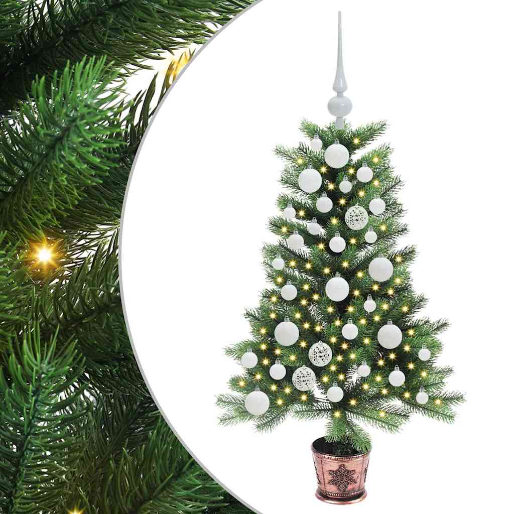vidaXL Weihnachtsbaum mit 150 LEDs mit Ständer Grün 90 cm PE