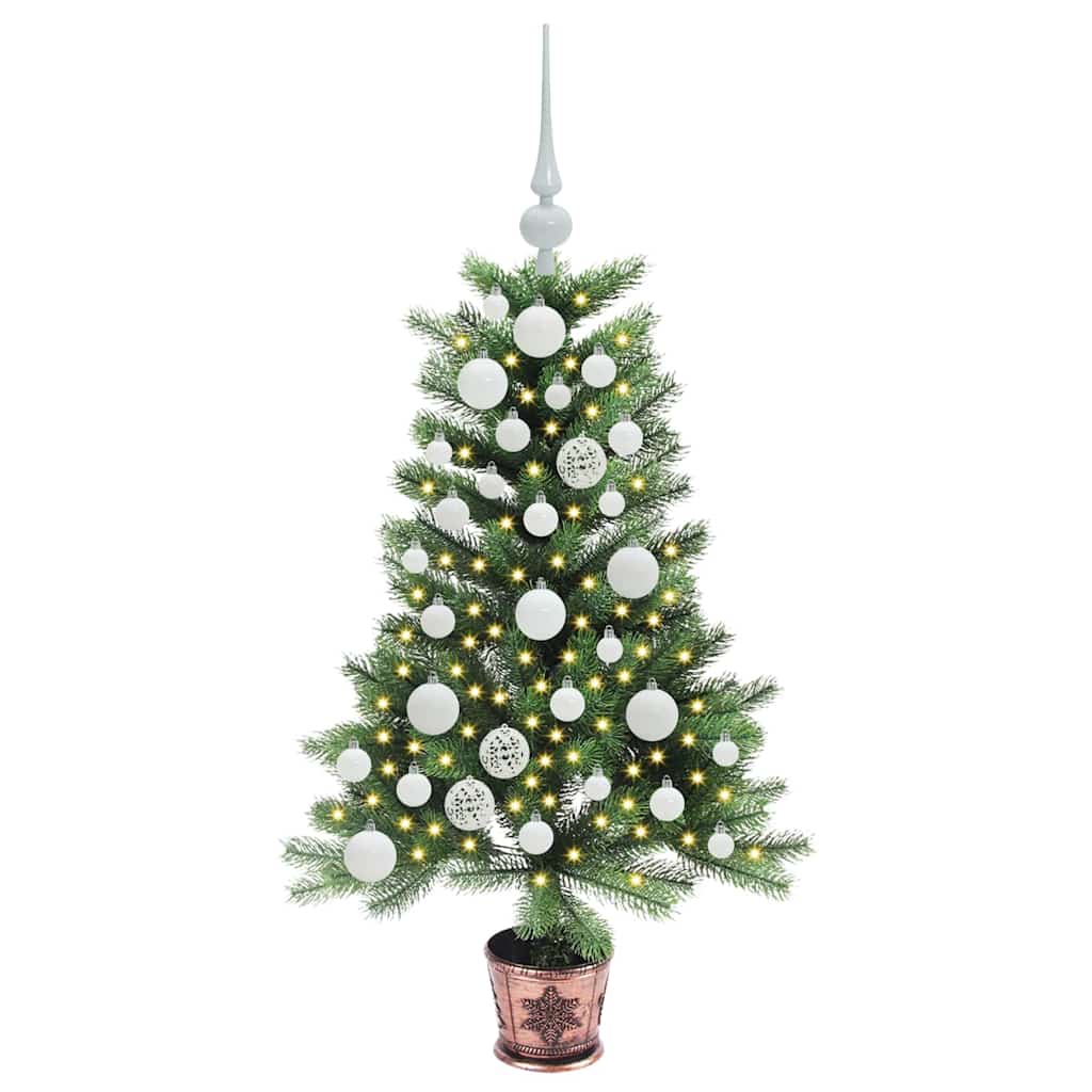 vidaXL Weihnachtsbaum mit 150 LEDs mit Ständer Grün 90 cm PE