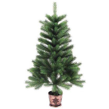vidaXL Weihnachtsbaum mit 150 LEDs mit Ständer Grün 90 cm PE
