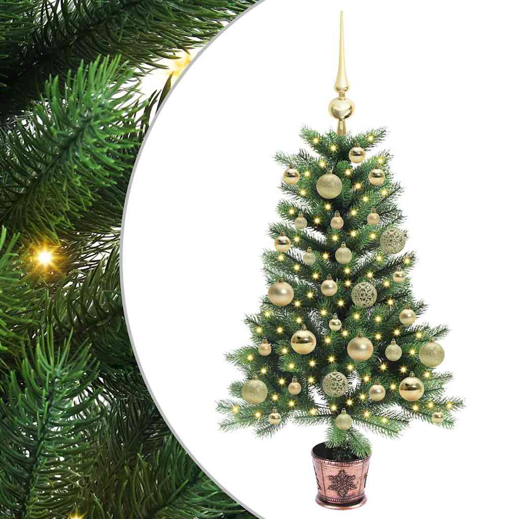 vidaXL Weihnachtsbaum mit 150 LEDs mit Ständer Grün 90 cm PE