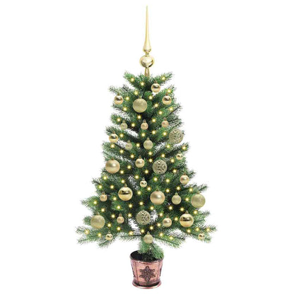vidaXL Weihnachtsbaum mit 150 LEDs mit Ständer Grün 90 cm PE