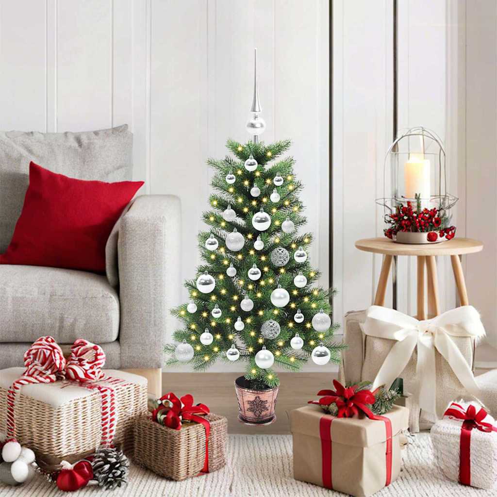 vidaXL Weihnachtsbaum mit 150 LEDs mit Ständer Grün 90 cm PE