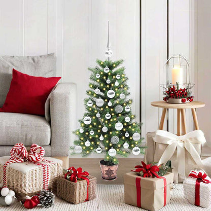 vidaXL Weihnachtsbaum mit 150 LEDs mit Ständer Grün 90 cm PE