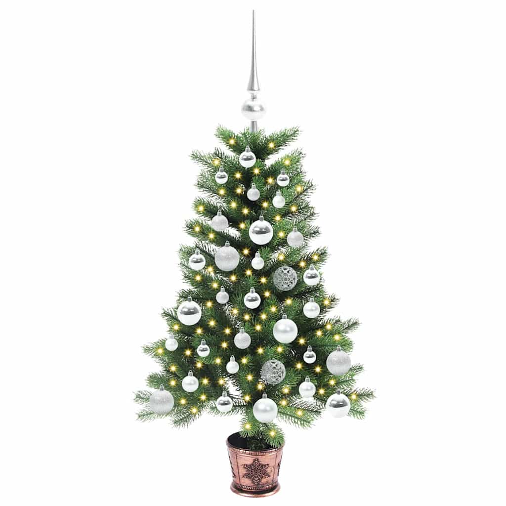 vidaXL Weihnachtsbaum mit 150 LEDs mit Ständer Grün 90 cm PE