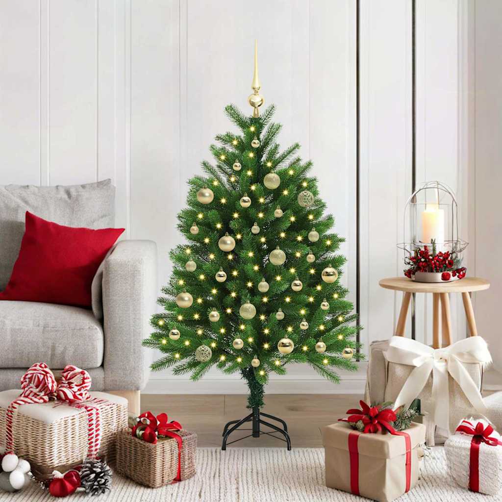 vidaXL Weihnachtsbaum mit 150 LEDs mit Ständer Grün 120 cm PE