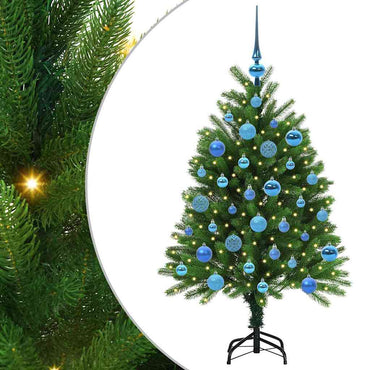 vidaXL Sapin de Noël avec 150 LED et support Vert 120 cm PE