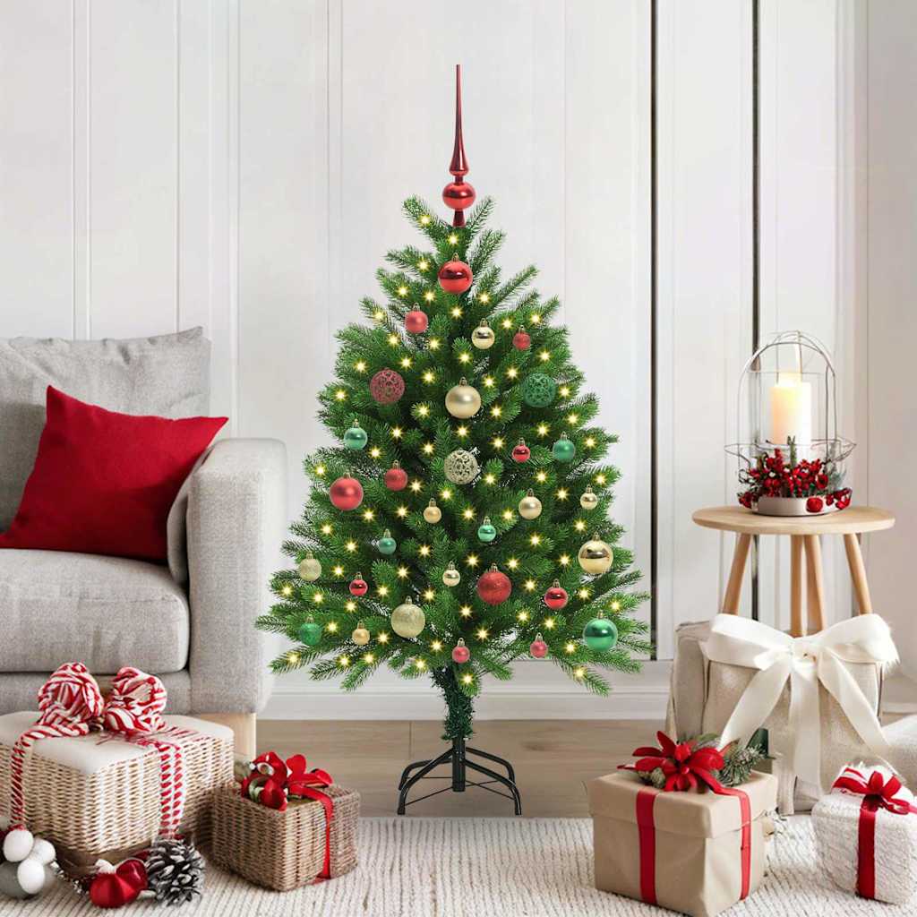 vidaXL Sapin de Noël avec 150 LED et support Vert 120 cm PE