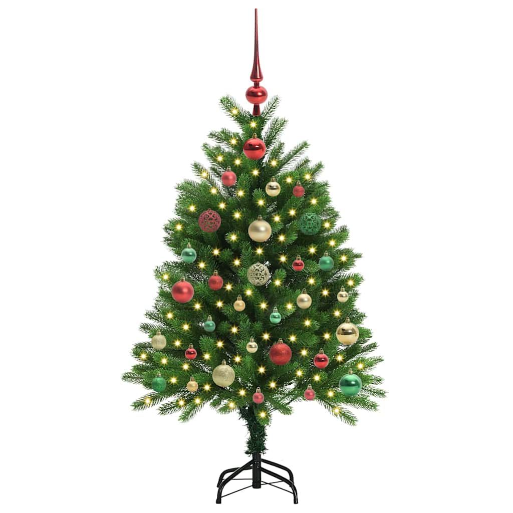 vidaXL Sapin de Noël avec 150 LED et support Vert 120 cm PE